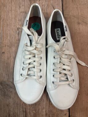 Keds White Women's Low-Top Lace-Up Sneakers